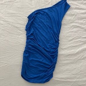 BCBG One shoulder fitted cotton top